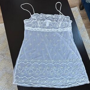 Vintage Y2K Sheer Victoria’s Secret Slip Mini chemise Dress